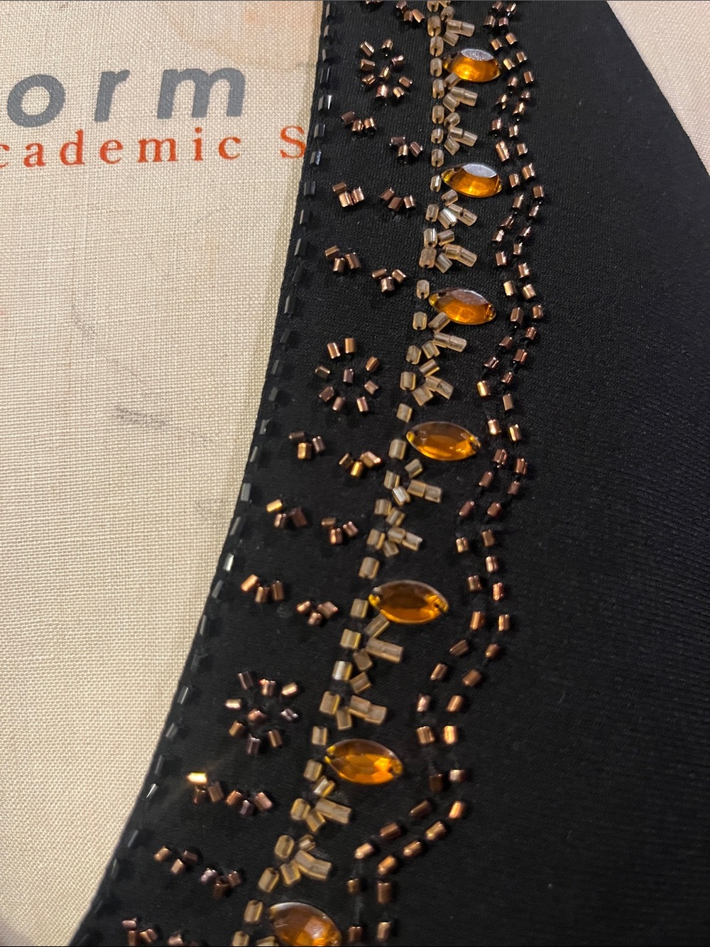 Black & Leopard and Snake Print Beaded/ Sequin Halter Top - Picture 7 of 8